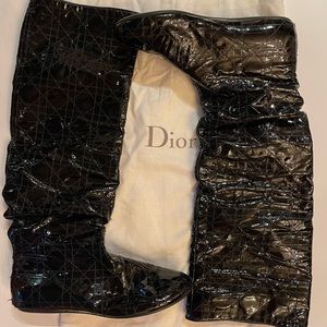 Dior Lacquered Cannage Quilted Boots